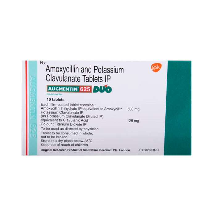 AUGMENTIN 625 MG DUO TABLETS