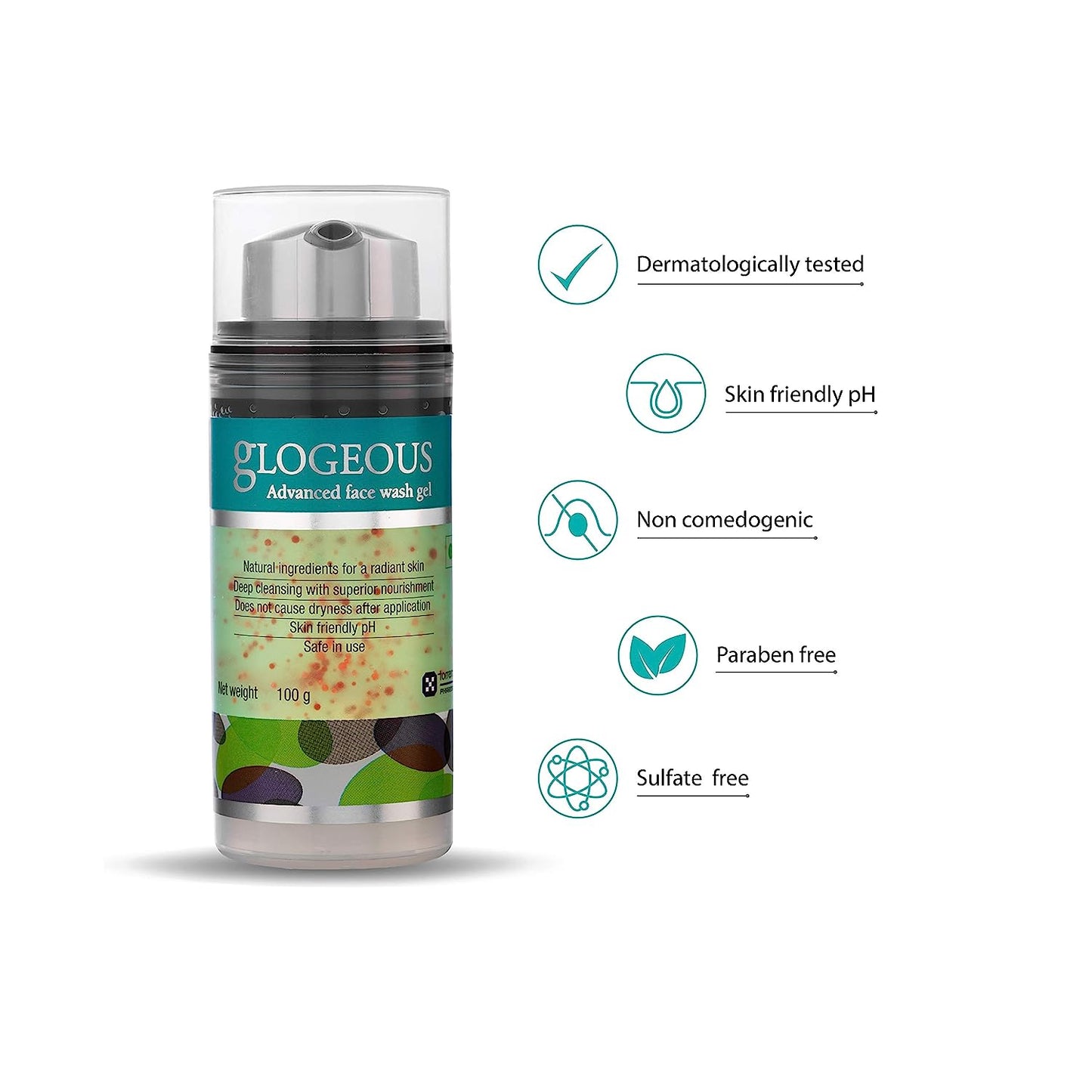 Glogeous, Advanced Face Wash Gel, For Rejuvenated And Glowing Skin